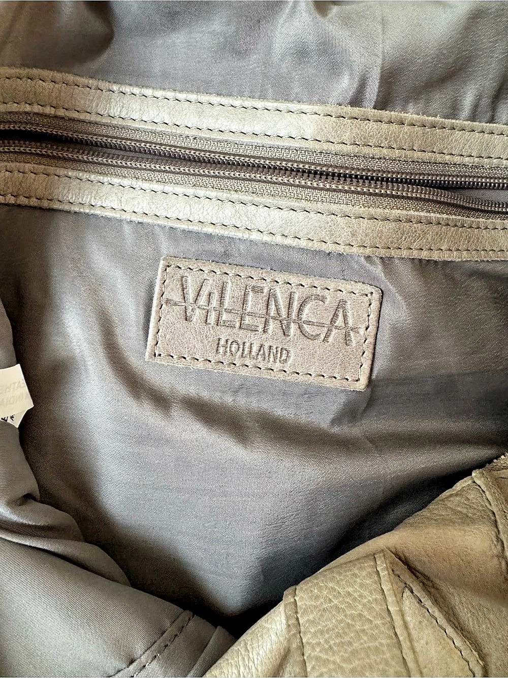 VILENCA Convertible Leather Backpack Tote in Grey - Picture 5 of 9